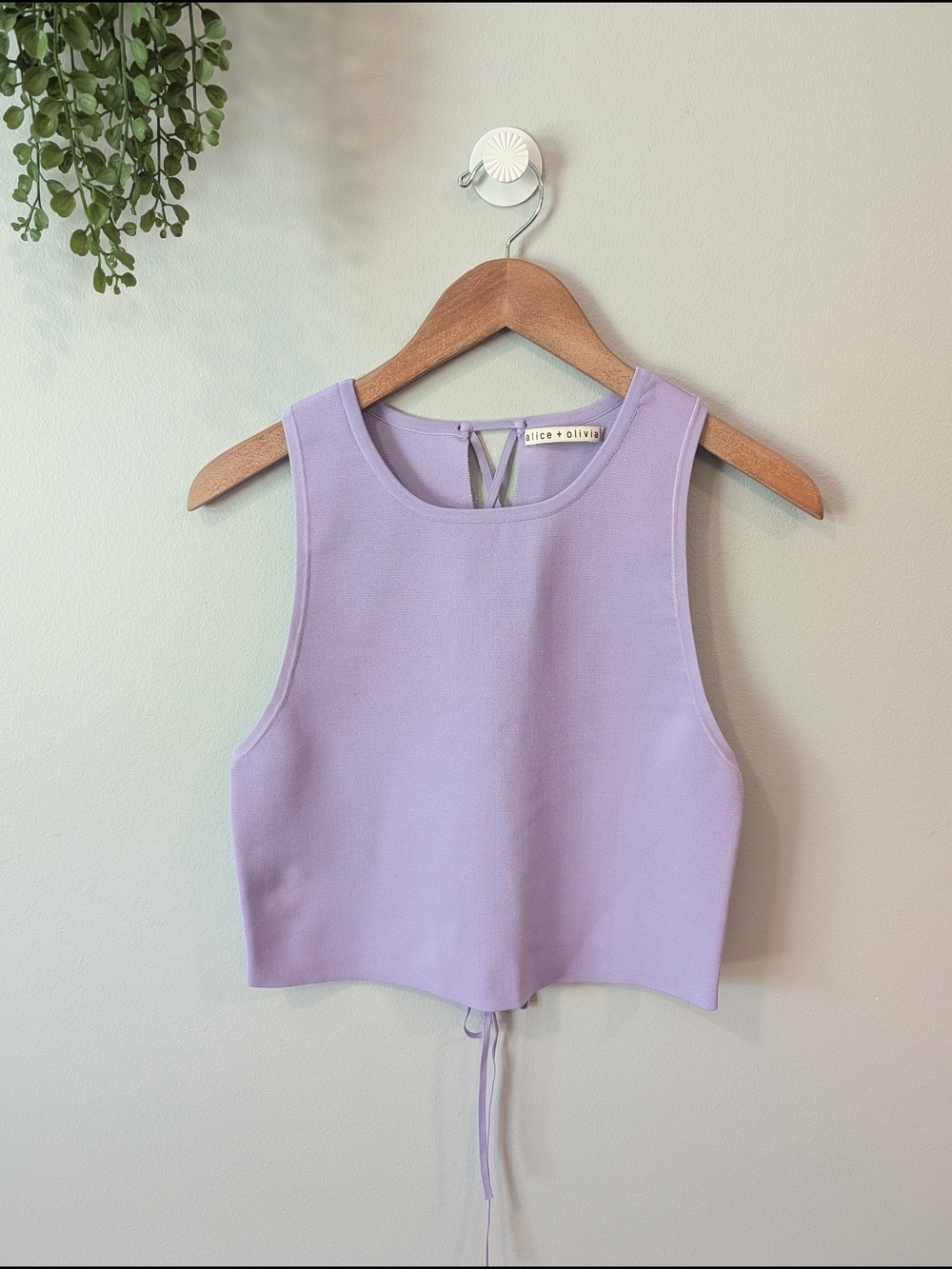 alice + olivia Lilac Cropped Tank Top